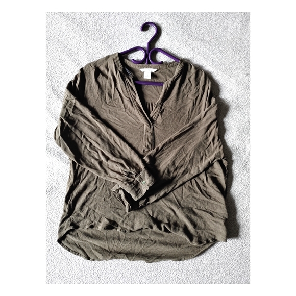 Longsleeve kaki blouse - Picture 1 of 2